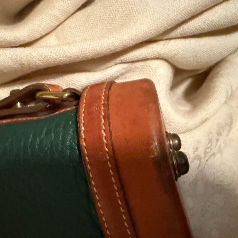 Dooney & Bourke Green and Brown Crossbody Bag with Flap Closure - Picture 6 of 10